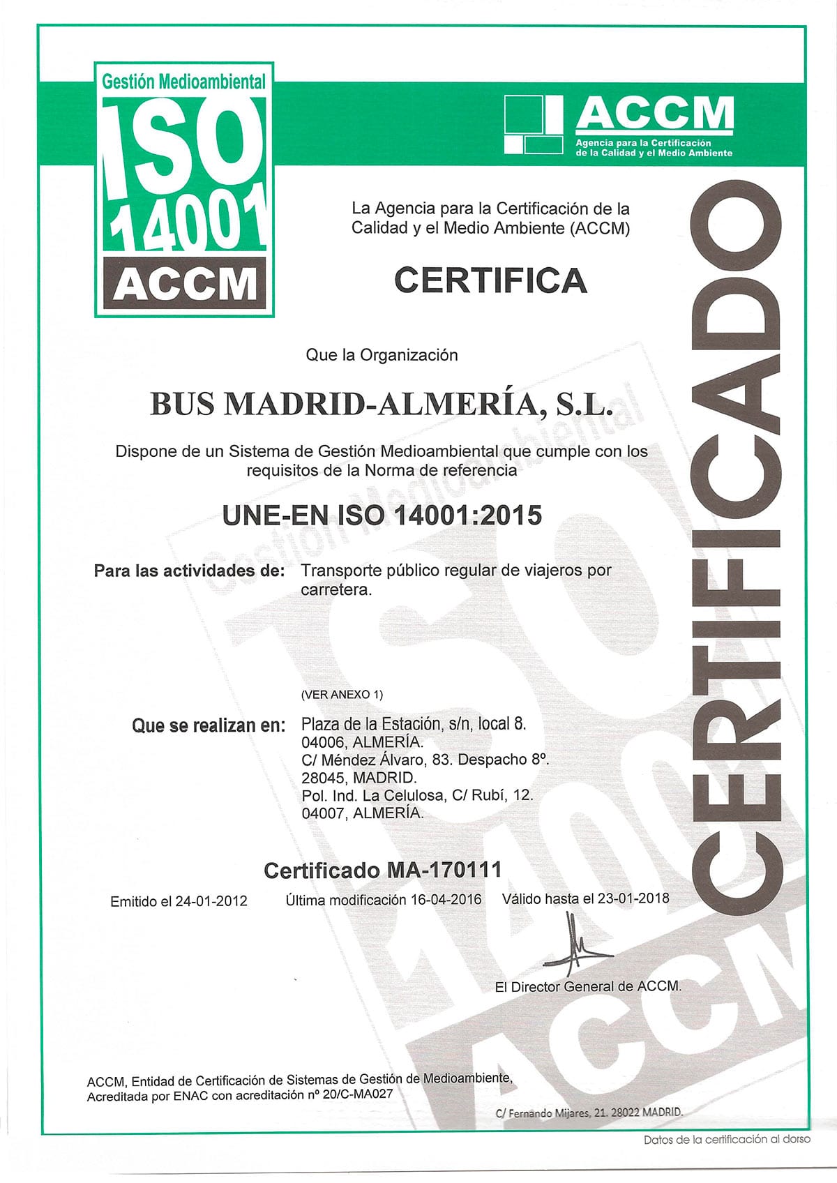 certificacion iso 14001 iso14001