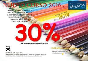 Promoción 30% Nuevo Curso 2016